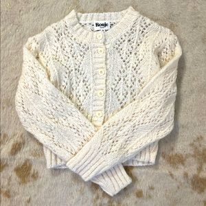 ROUJE Paris Mohair Cream Cardigan